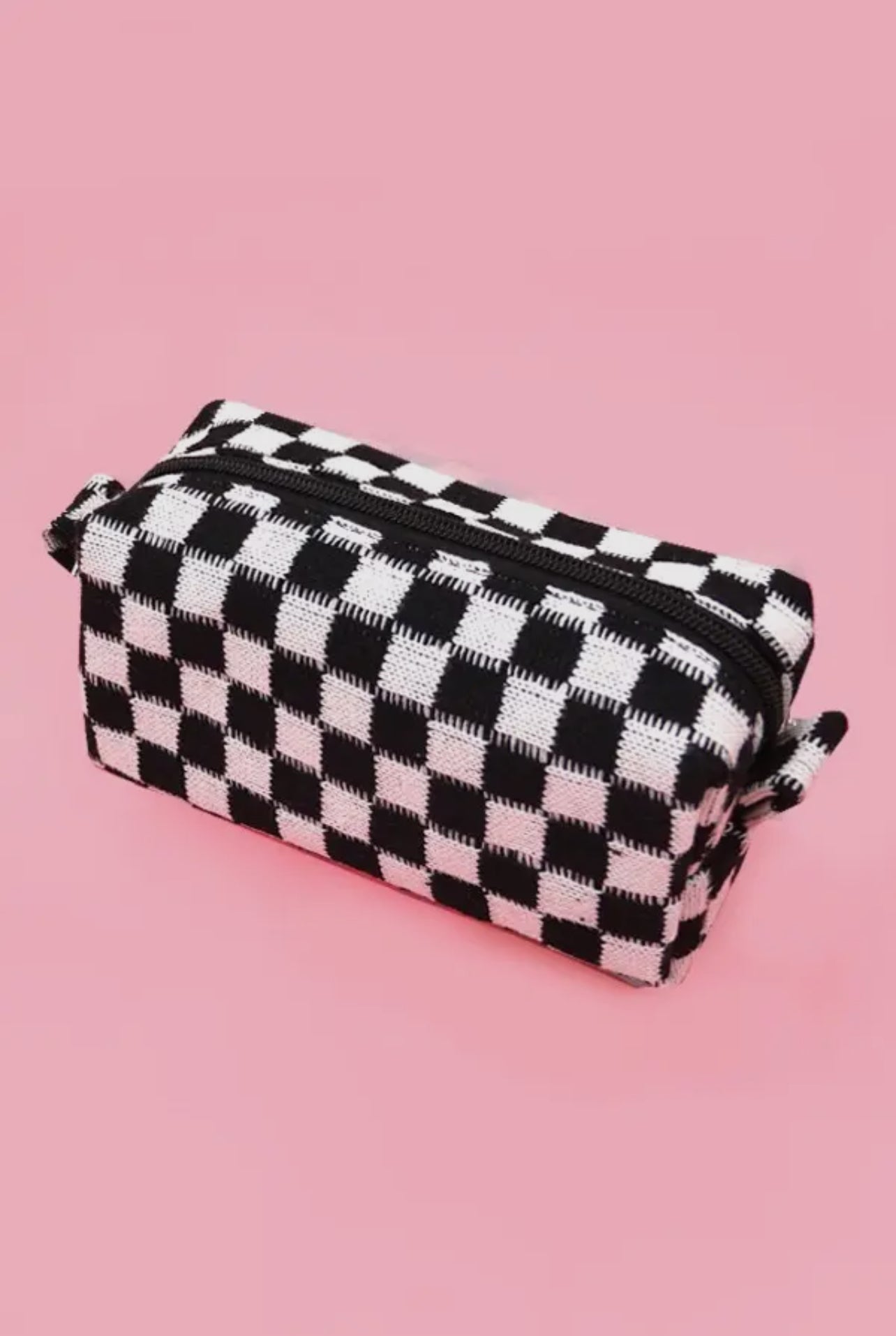 Checker Makeup Pouch