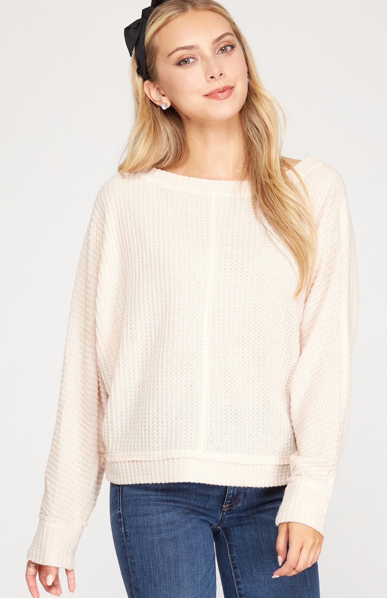 Cream Sweater Top