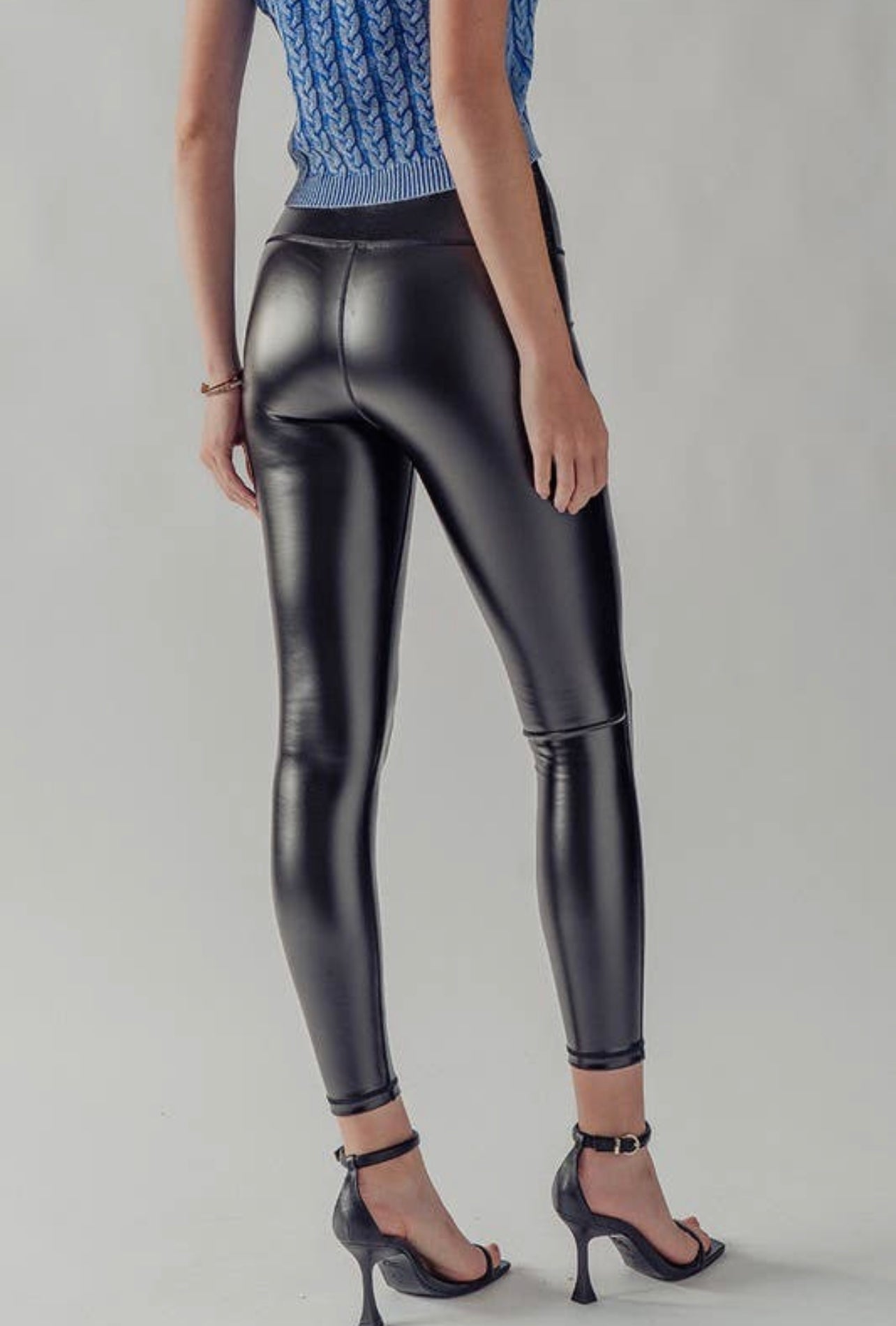 Glossy Leather Leggings