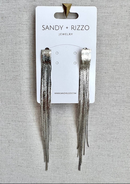 Silver Fringe Earrings