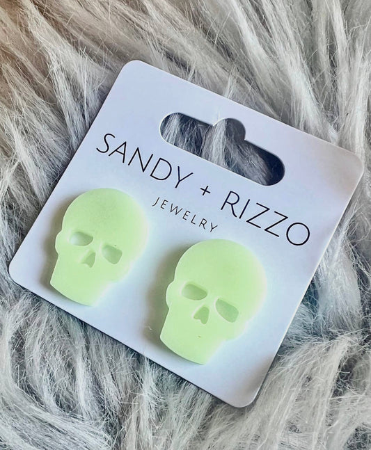 Glow in the Dark Skull Earrings