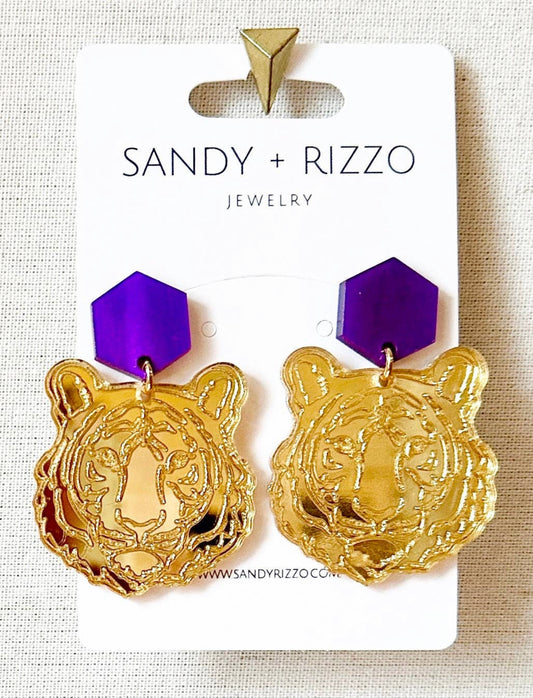 Tiger Dangle Earrings