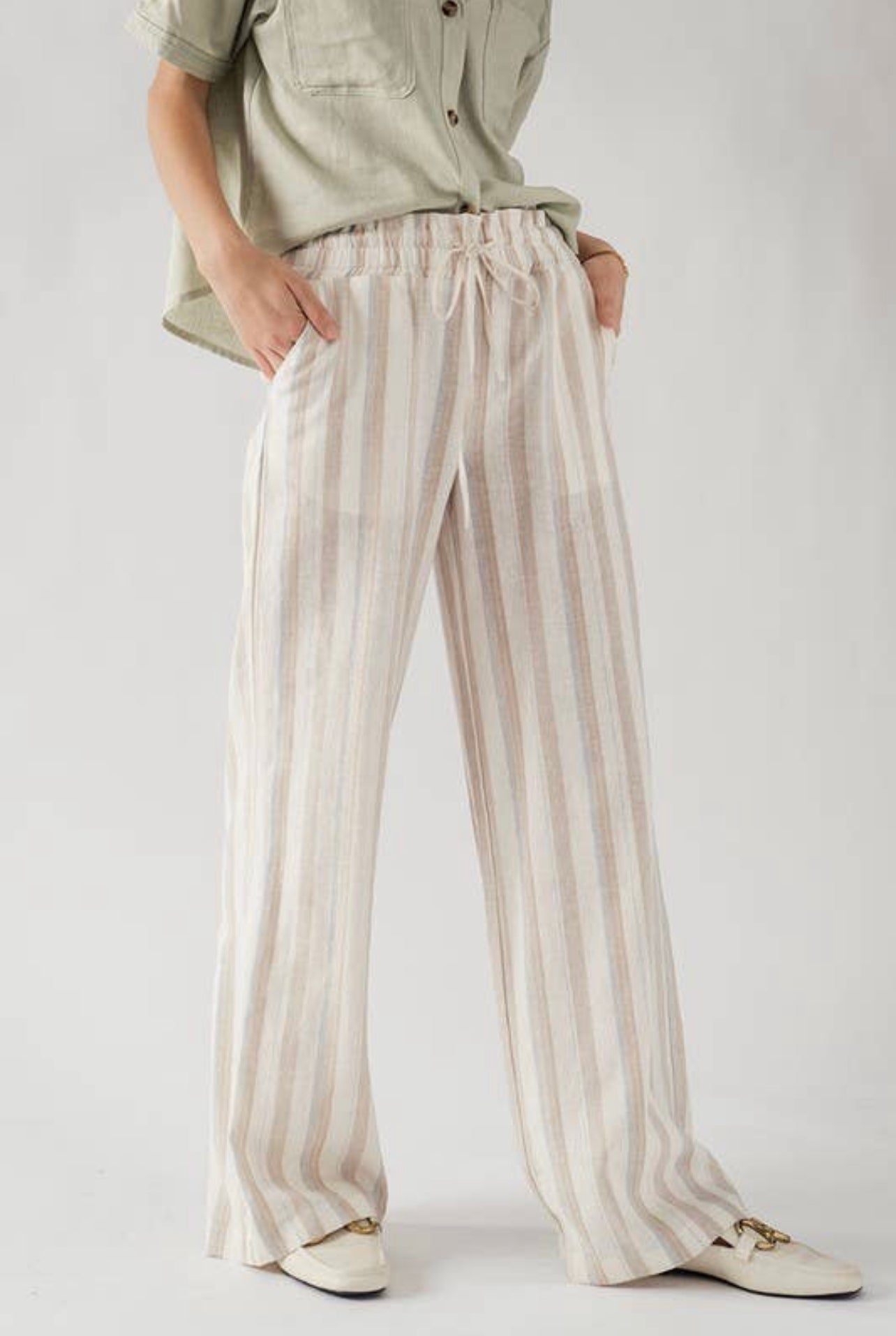 Bella Striped Drawstring Pants
