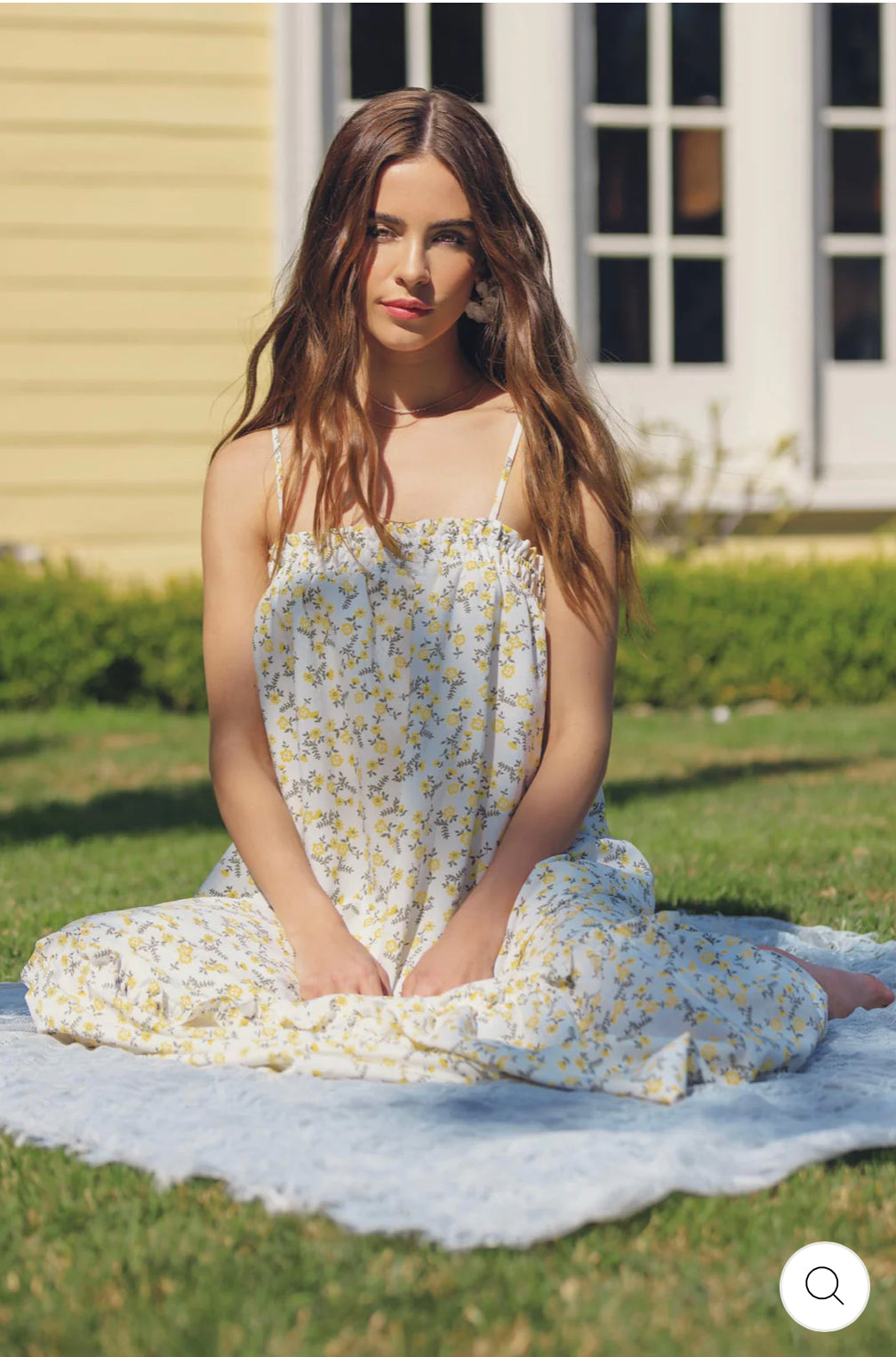 Yellow Floral Straight Fit Dress