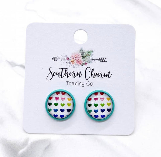 Rainbow Heart Earrings